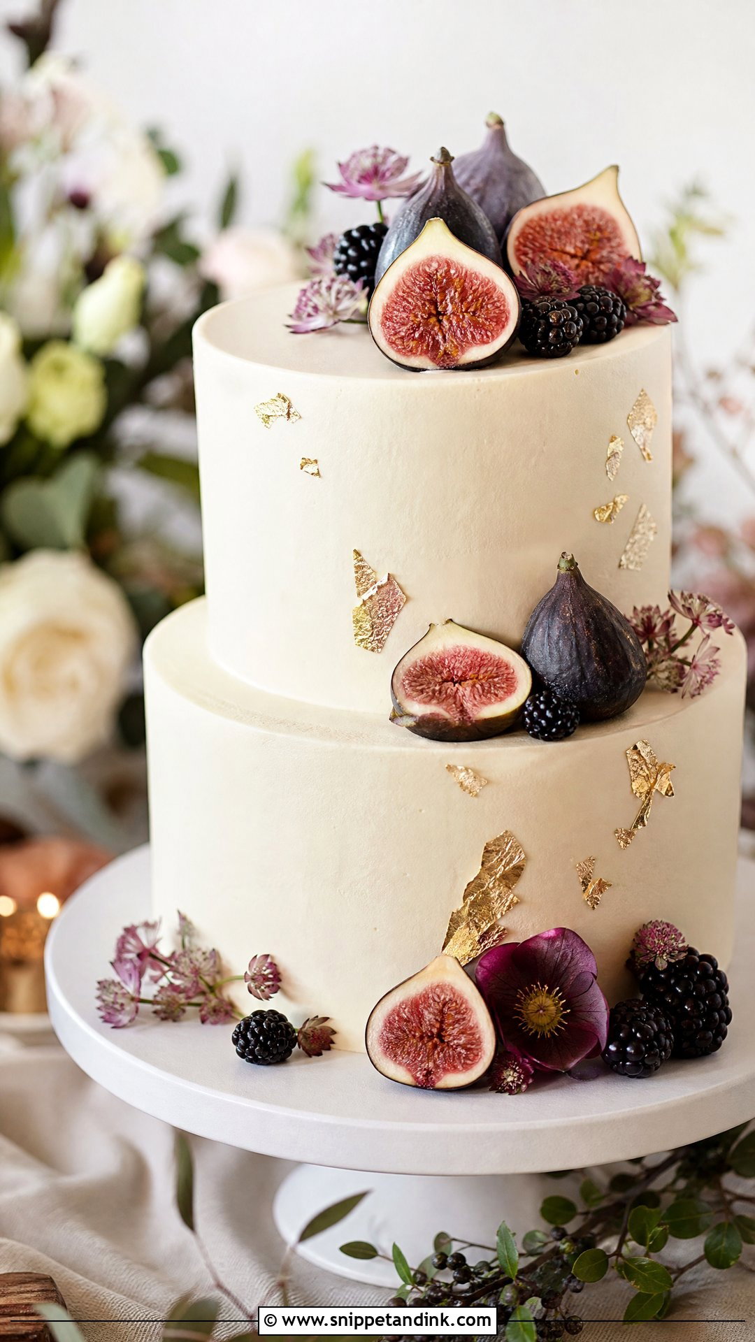 Fall Wedding Cake With Figs - Snippet and Ink - 25 Fall Theme Cakes for Wedding