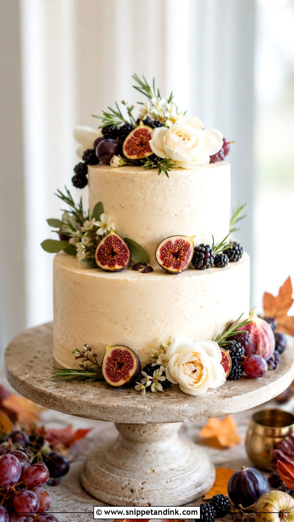 Fall Wedding Cake With Figs - Snippet and Ink - 20 Wedding Cakes for Fall
