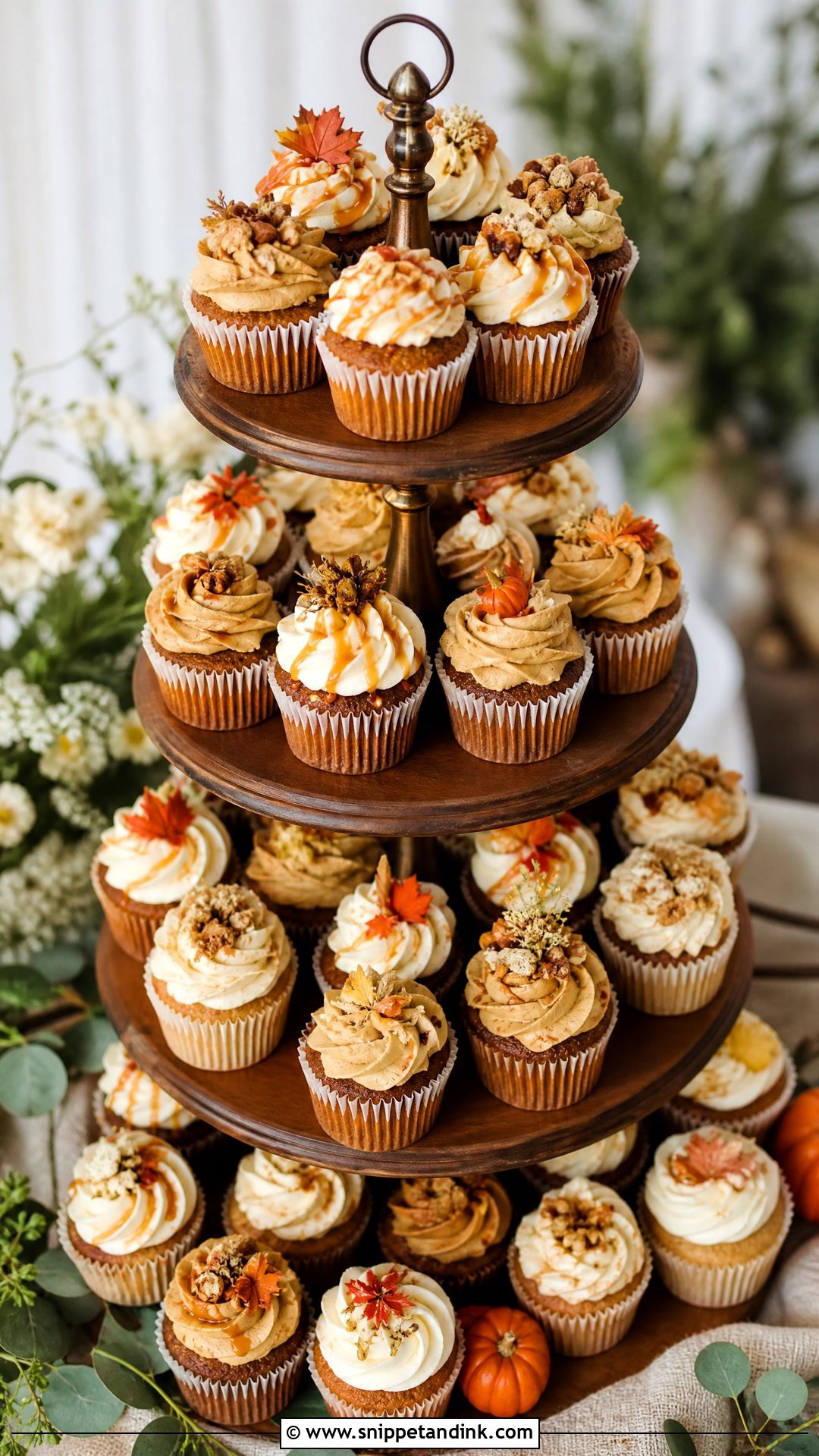 Fall Wedding Cupcake Tower - Snippet and Ink - 20 Wedding Cupcake Tower Ideas