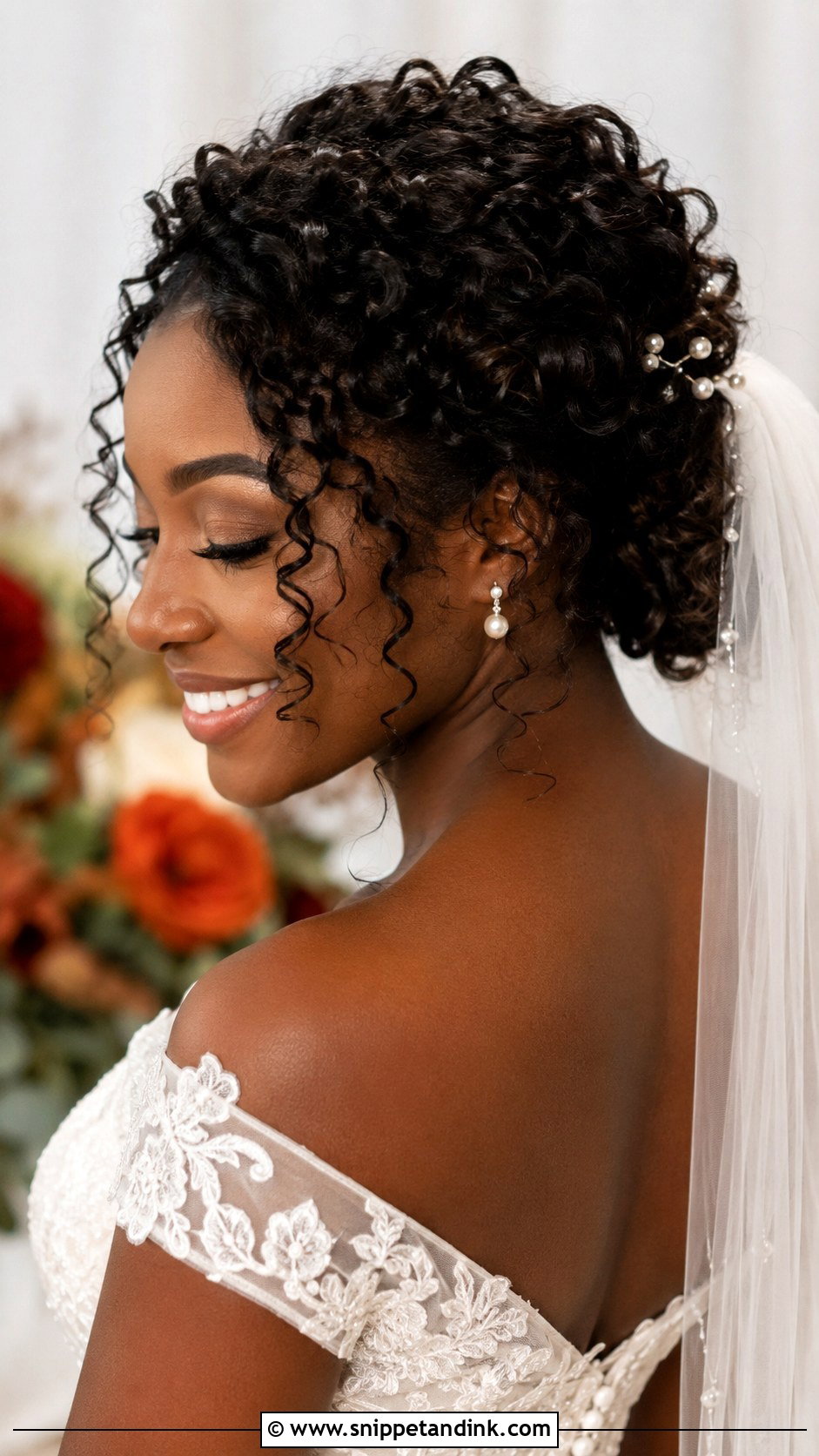 Fall Wedding Curly Updo For Bride - Snippet and Ink - 20 Fall Wedding Hair for Bride Ideas
