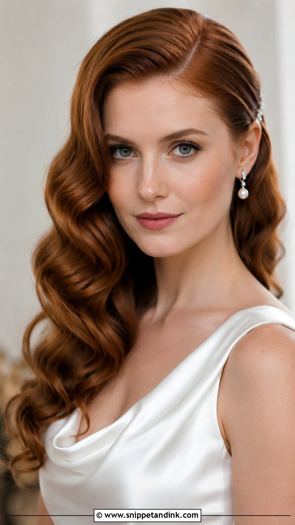Fall Wedding Hollywood Waves For Bride - Snippet and Ink - 20 Fall Wedding Hair for Bride Ideas