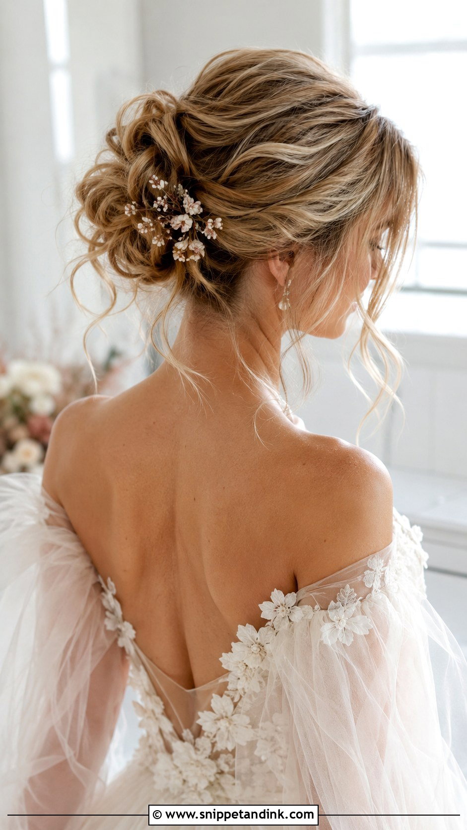 Fall Wedding Messy Bun For Bride - Snippet and Ink - 20 Fall Wedding Hair for Bride Ideas