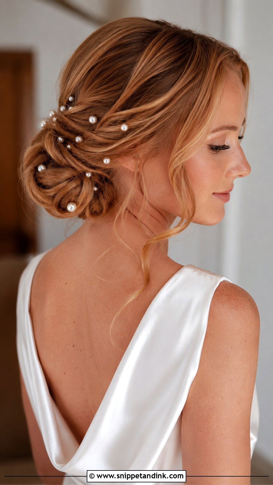 Fall Wedding Pearl Hair For Bride - Snippet and Ink - 20 Fall Wedding Hair for Bride Ideas