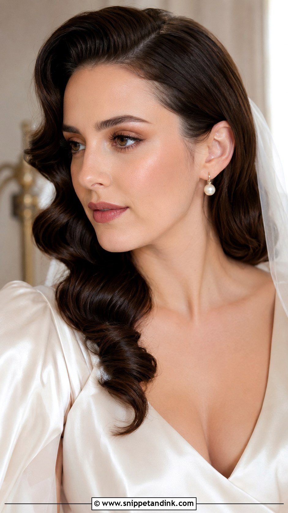 Fall Wedding Vintage Waves For Bride - Snippet and Ink - 20 Fall Wedding Hair for Bride Ideas