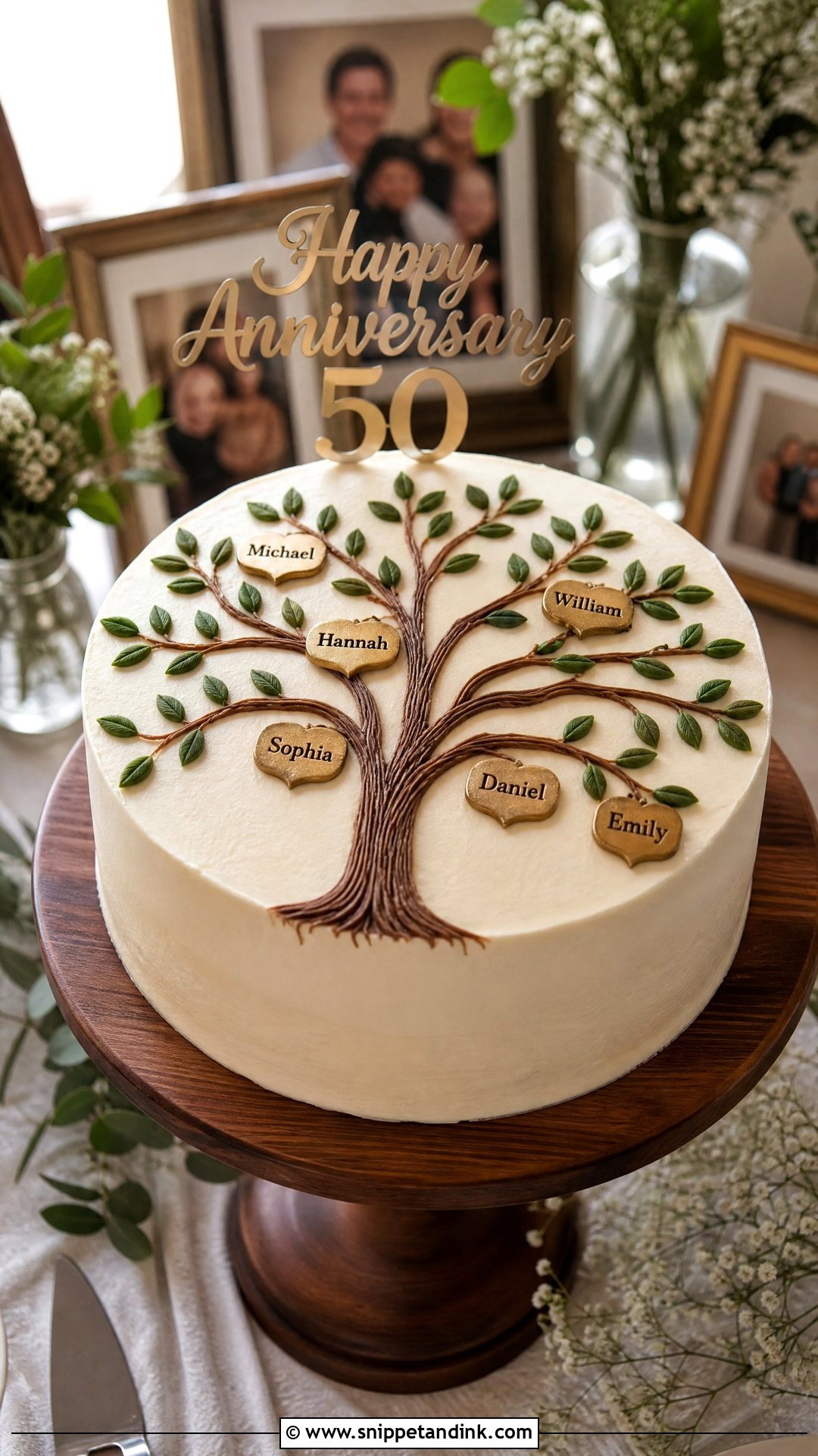Family Tree Anniversary Cake - Snippet and Ink - 25 Unique Wedding Anniversary Cake Ideas