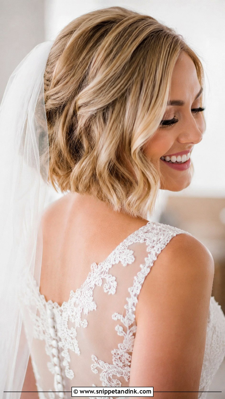 Faux Bob for Wedding - Snippet and Ink - 25 Wedding Hair Ideas for Short Hair