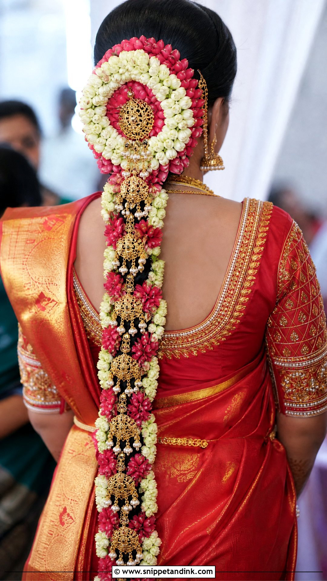 Faux Braid With Poola Jada - Snippet and Ink - 20 South Indian Wedding Hairstyles for Short Hair