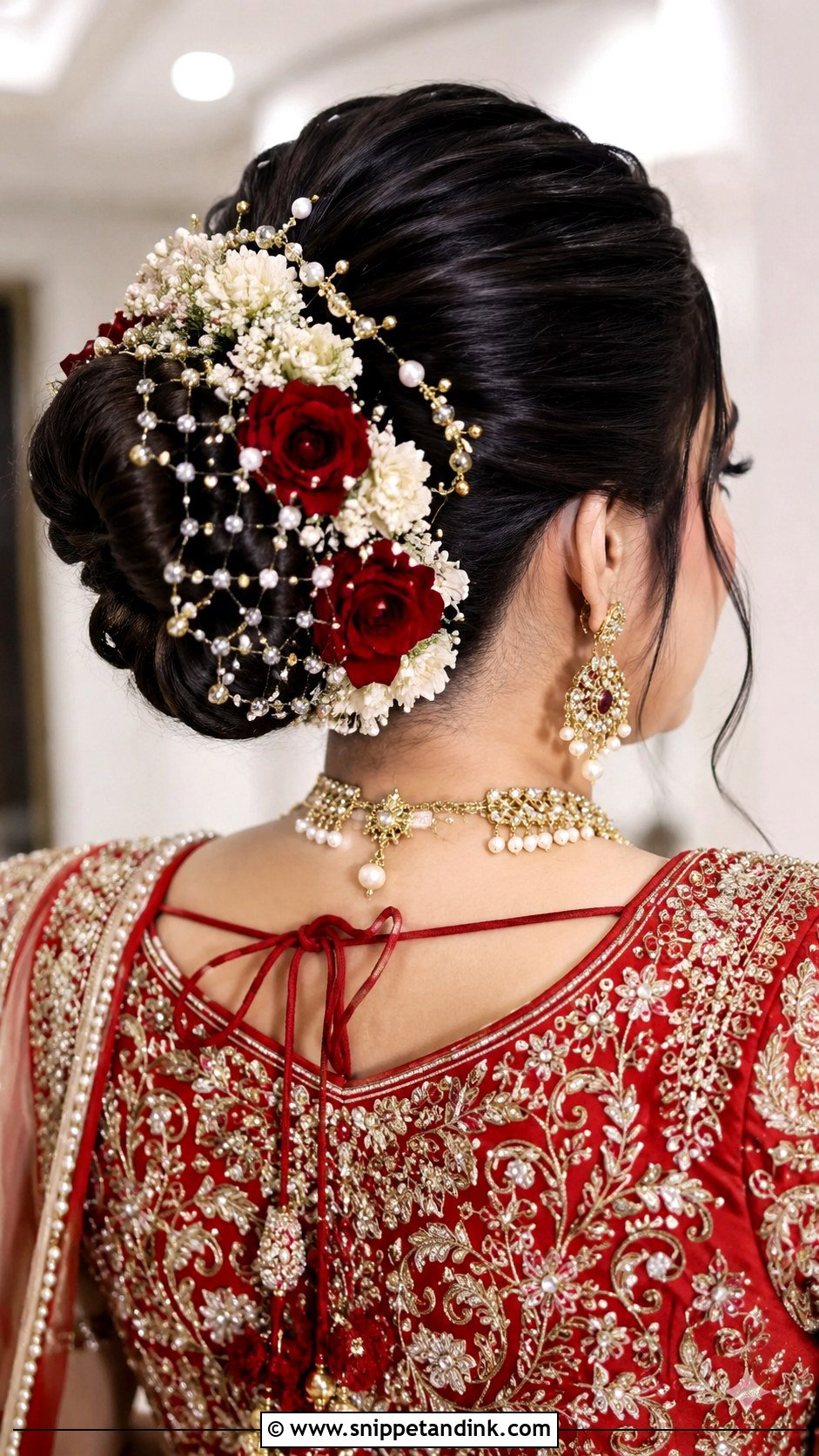 Faux Bun with Hair Extensions - Snippet and Ink - 25 Short Hair Hairstyles for Wedding Indian