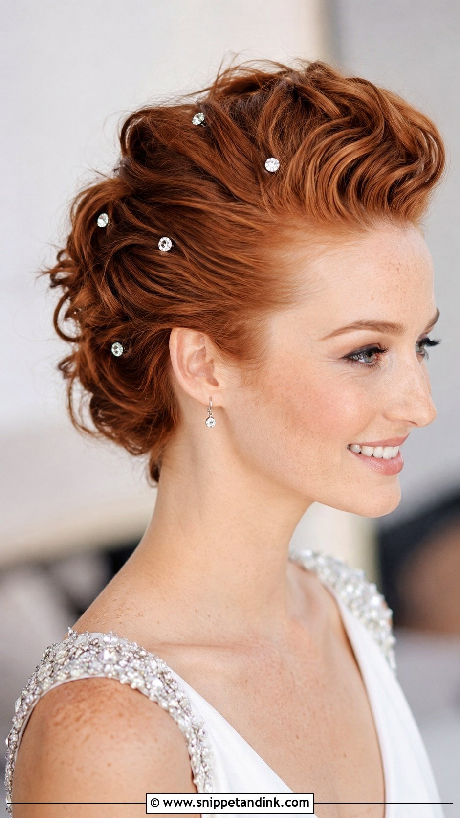 Faux Hawk Bridal Updo - Snippet and Ink - 20 Edgy Wedding Hair Ideas