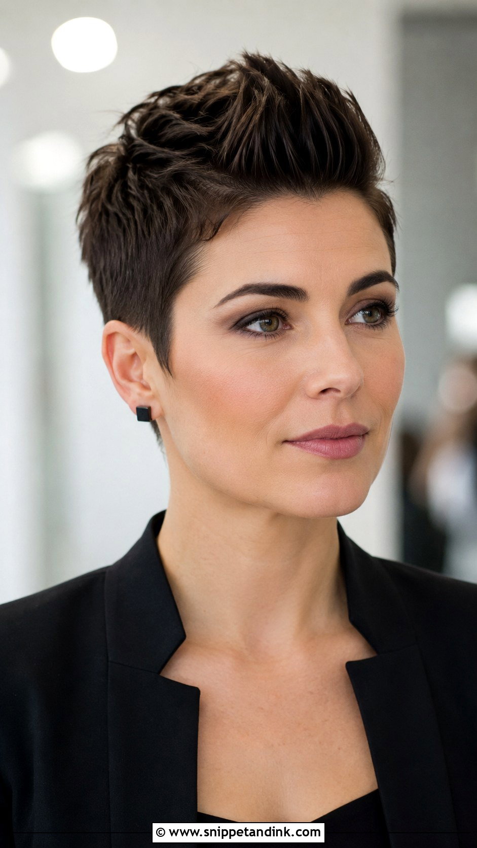 Faux Hawk For Short Hair - Snippet and Ink - 30 Short Hair Wedding Guest Styles