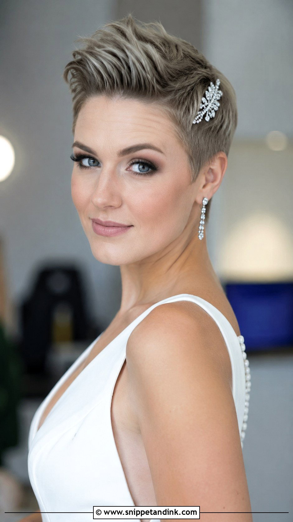 Faux Hawk Pixie for Bold Brides - Snippet and Ink - 30 Short Hairstyle Women Wedding Ideas