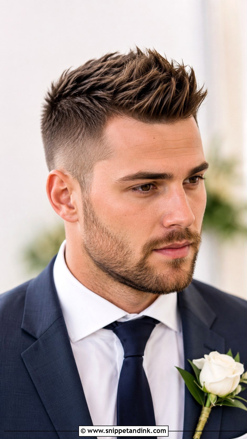 Faux Hawk for Grooms - Snippet and Ink - 20 Hairstyle for Groom Ideas