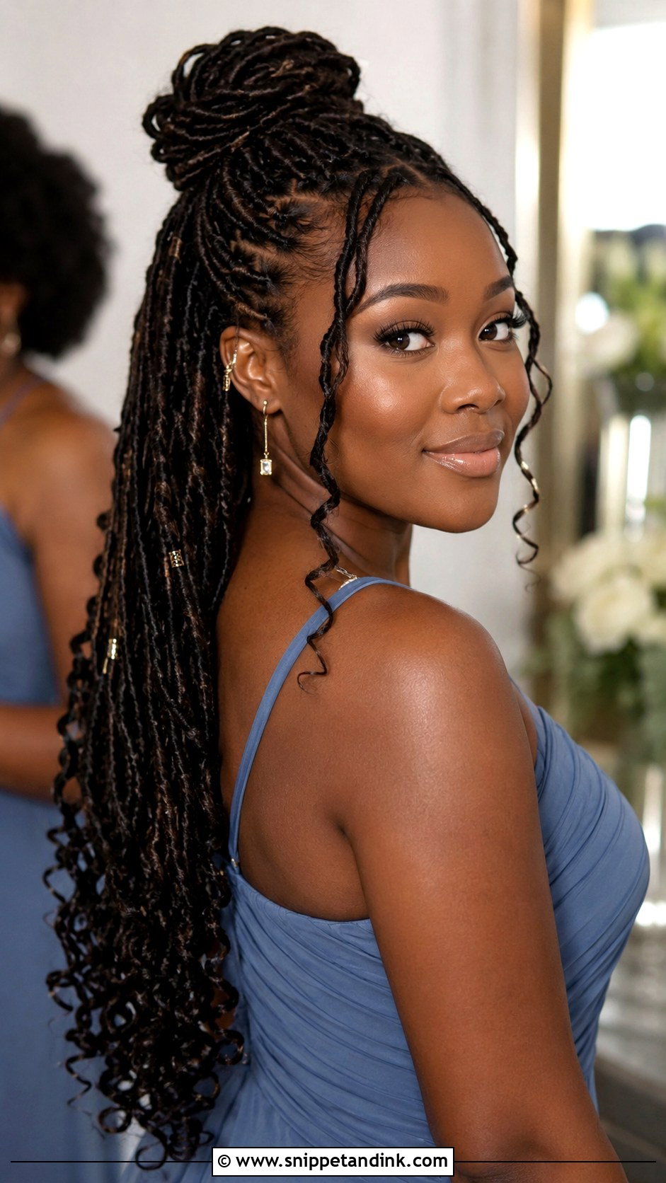 Faux Locs Bridesmaid Hair For Black Women - Snippet and Ink - 20 Bridesmaid Hair Black Ideas