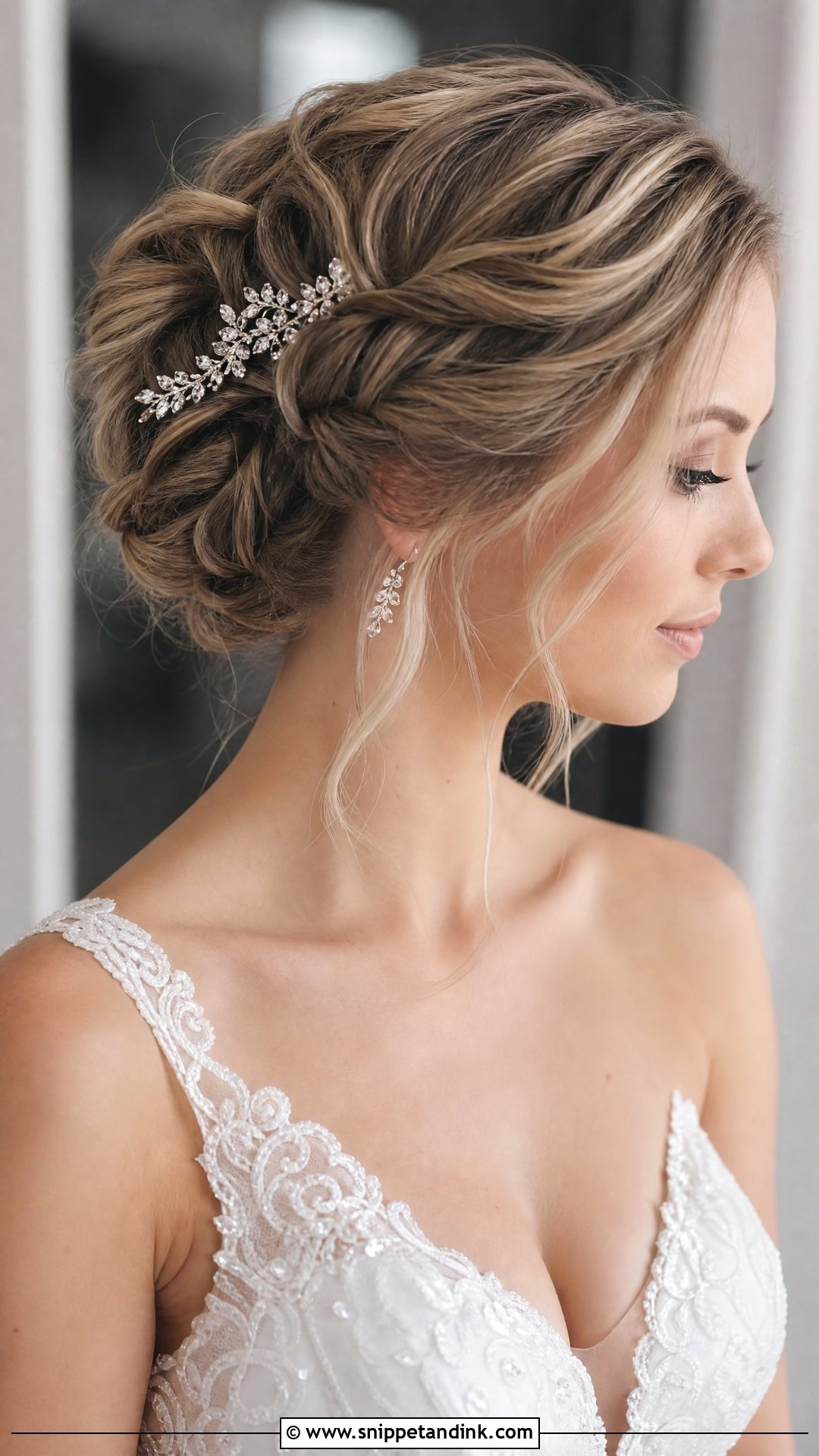 Faux Updo for Short Hair - Snippet and Ink - 20 Short Hair Wedding Updo Ideas