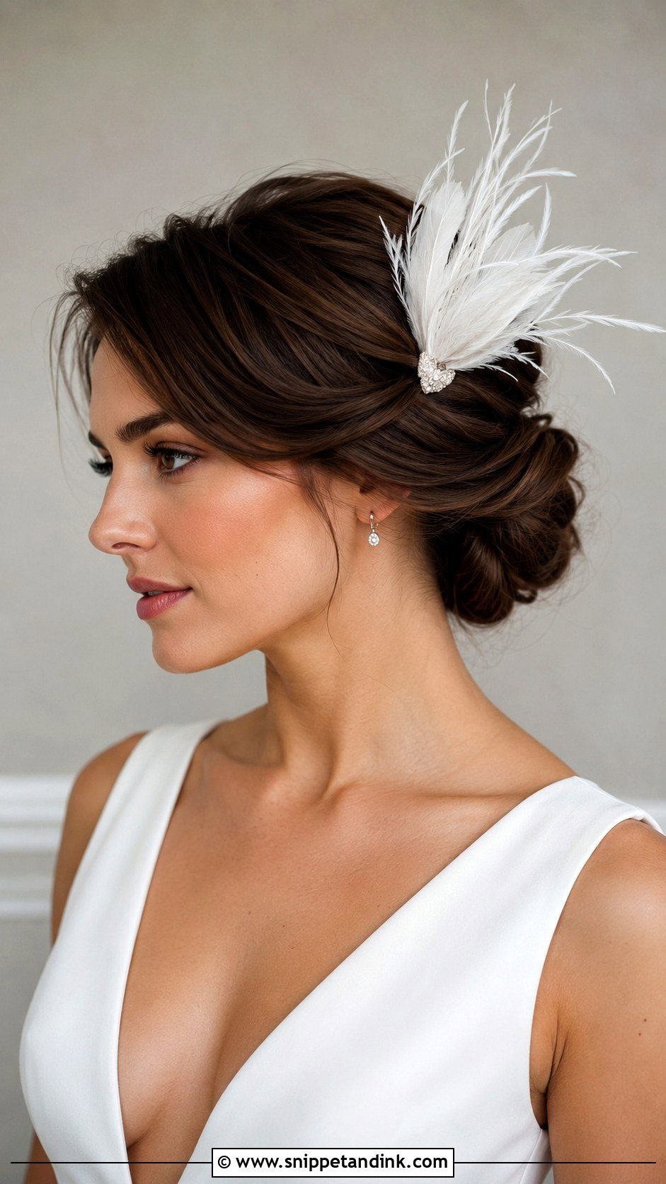 Feather Wedding Hair Fascinator - Snippet and Ink - 15 Wedding Hair Fascinator Ideas