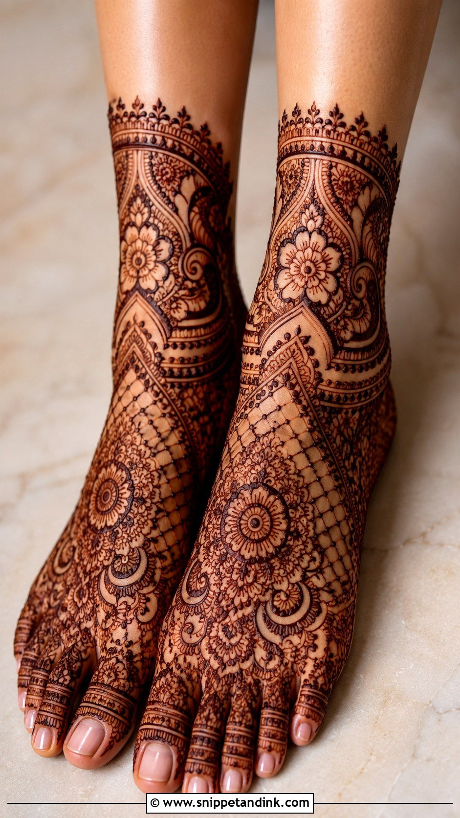 Feet Bharwa Mehndi Design - Snippet and Ink - 30 Bharwa Mehndi Designs