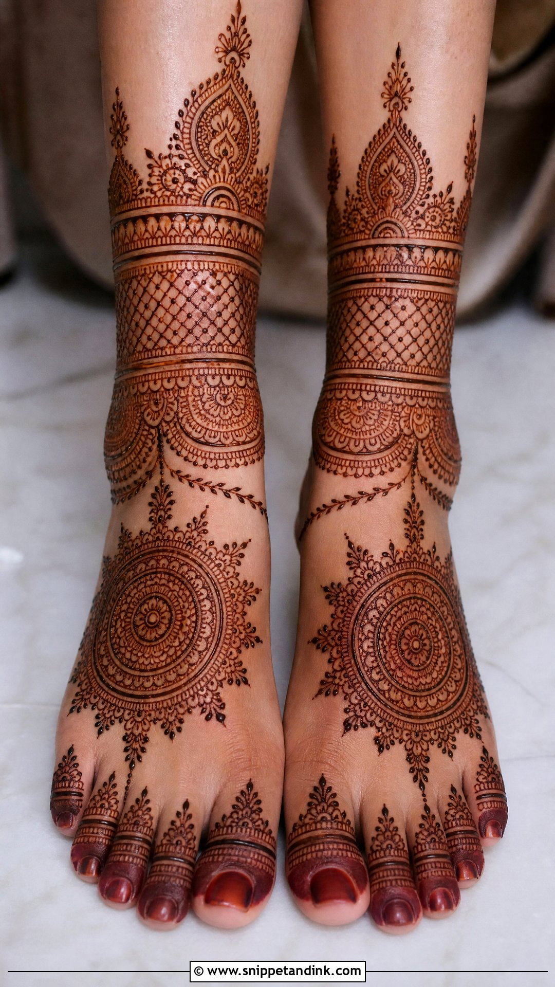 Feet Bridal Mehndi Design - Snippet and Ink - 20 Bridal Unique Mehndi Design Ideas