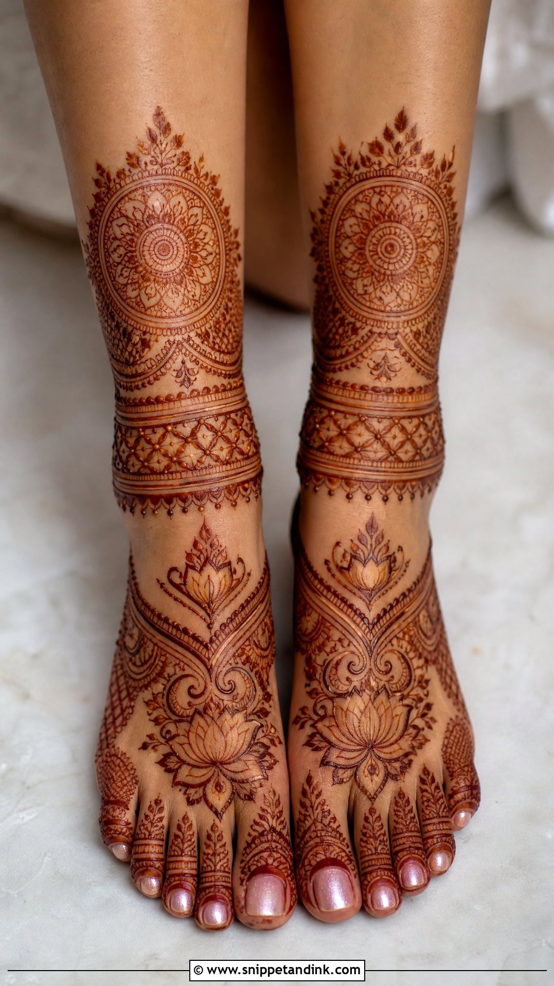 Feet Bridal Mehndi Design - Snippet and Ink - 25 Bridal Mehndi Designs with Names