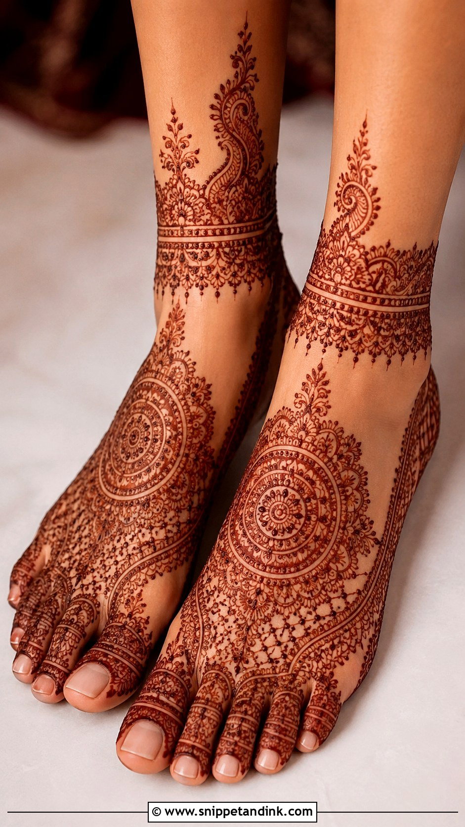 Feet Dulhan Mehndi Design - Snippet and Ink - 35 Dulhan Mehndi Designs