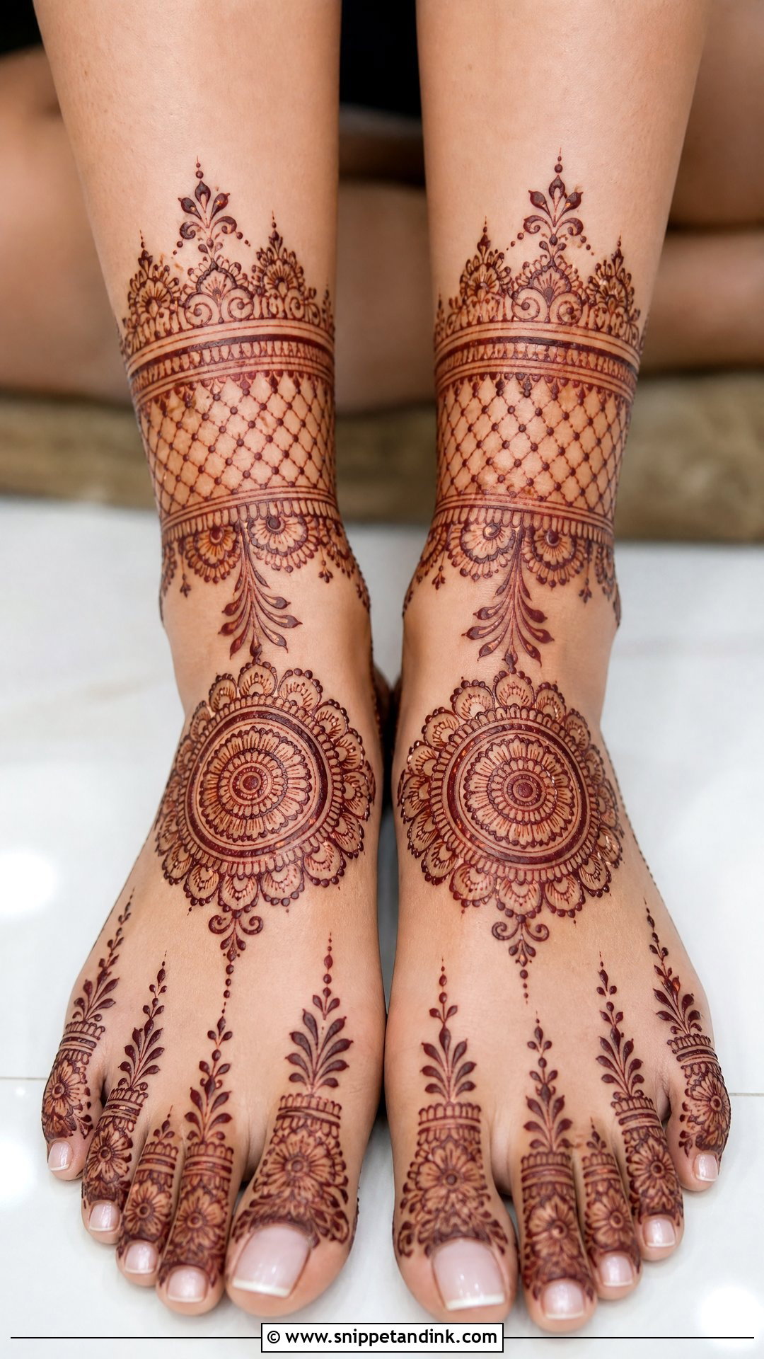 Feet Engagement Mehndi Design - Snippet and Ink - 30 Mehndi Designs for Engagement Brides