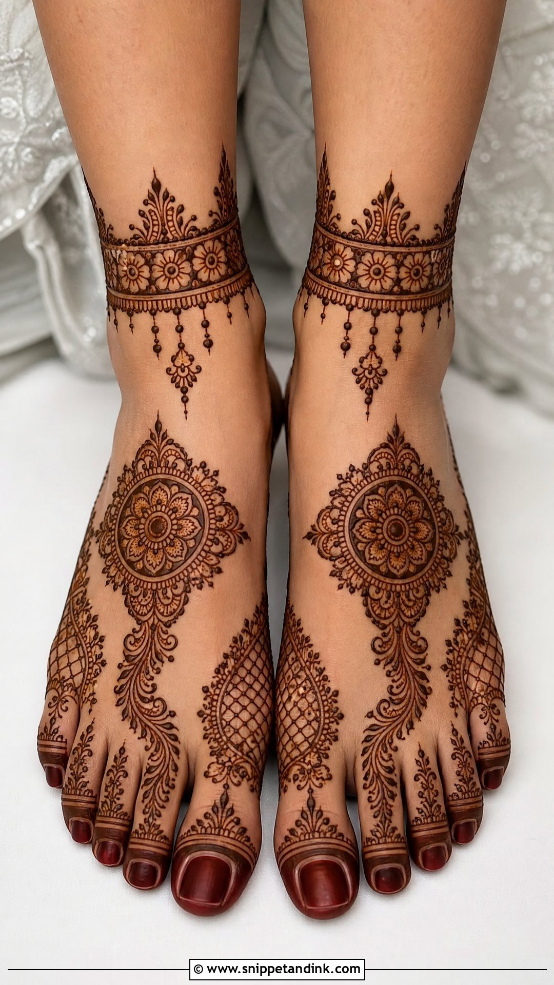 Feet Muslim Bridal Mehndi Design - Snippet and Ink - 30 Unique Muslim Bridal Mehndi Designs