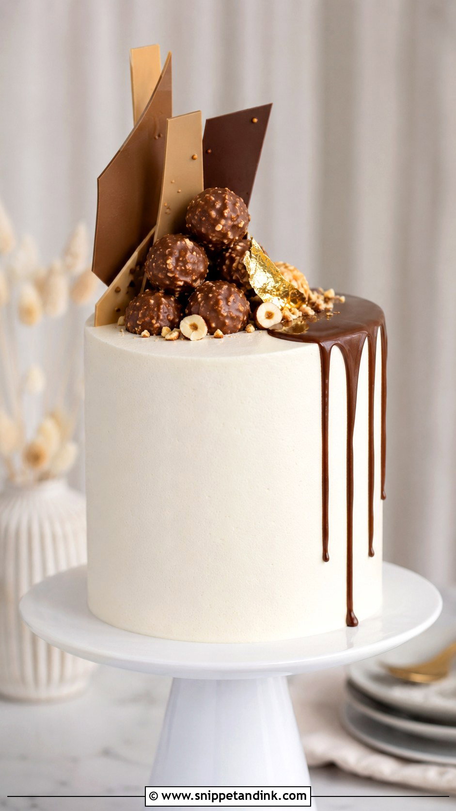 Ferrero Rocher Modern Wedding Cake - Snippet and Ink - 20 Ferrero Rocher Cake Decorating Ideas for Wedding