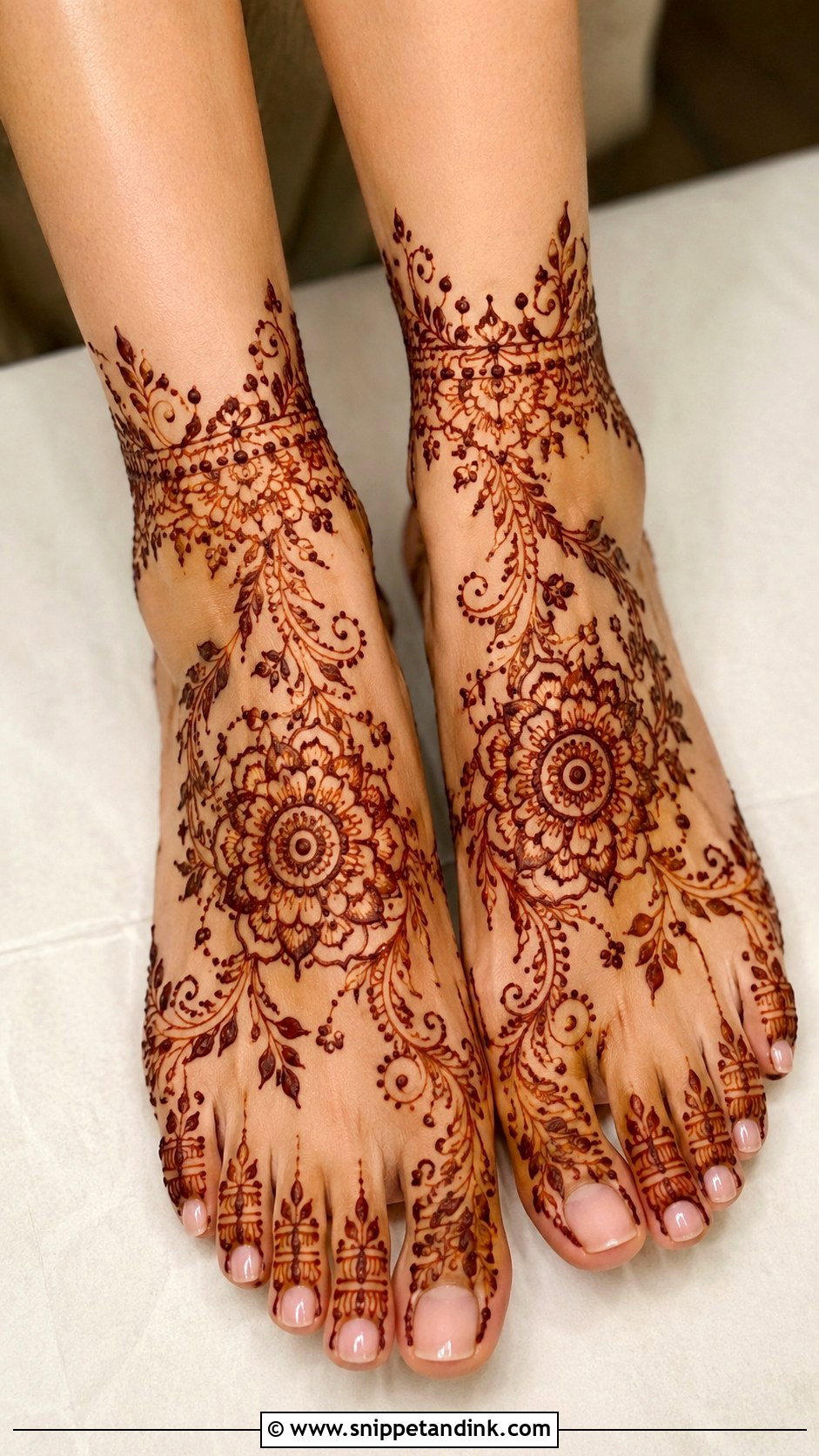 Festival Foot Mehndi Design - Snippet and Ink - 35 Foot Mehndi Designs