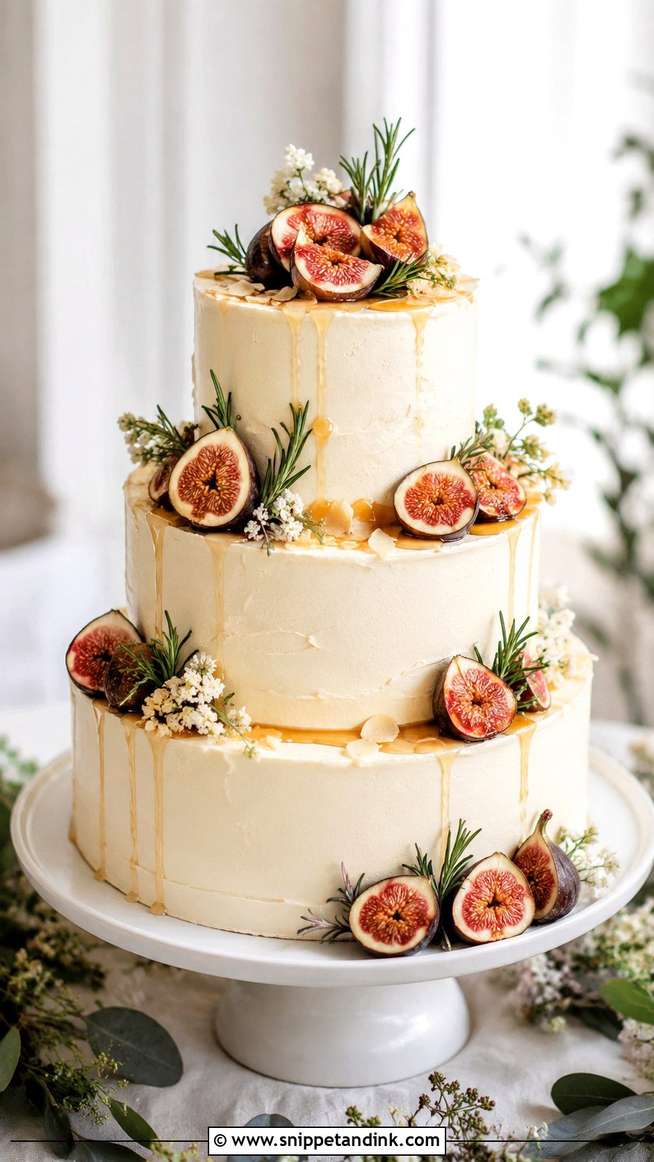 Fig Honey Wedding Cake - Snippet and Ink - 20 Honey Cake Design Ideas for Wedding