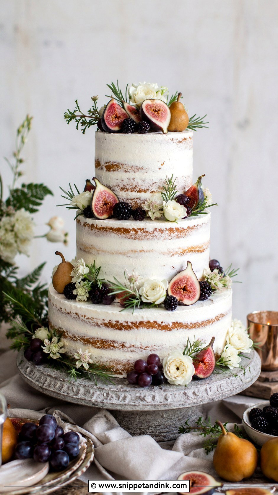 Fig Wedding Cake - Snippet and Ink - 20 Fall Wedding Cake Ideas