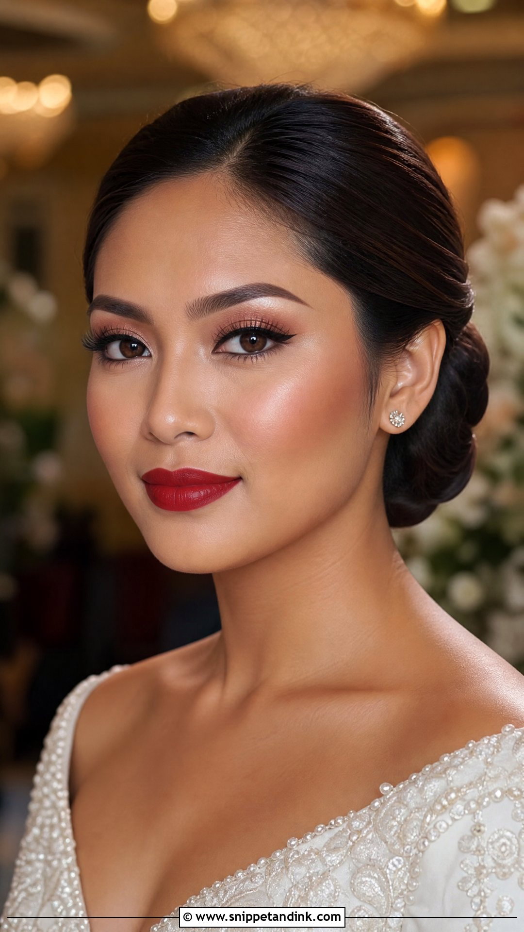 Filipino Bridal Classic Red Lip Makeup - Snippet and Ink - 20 Filipino Bridal Makeup Ideas
