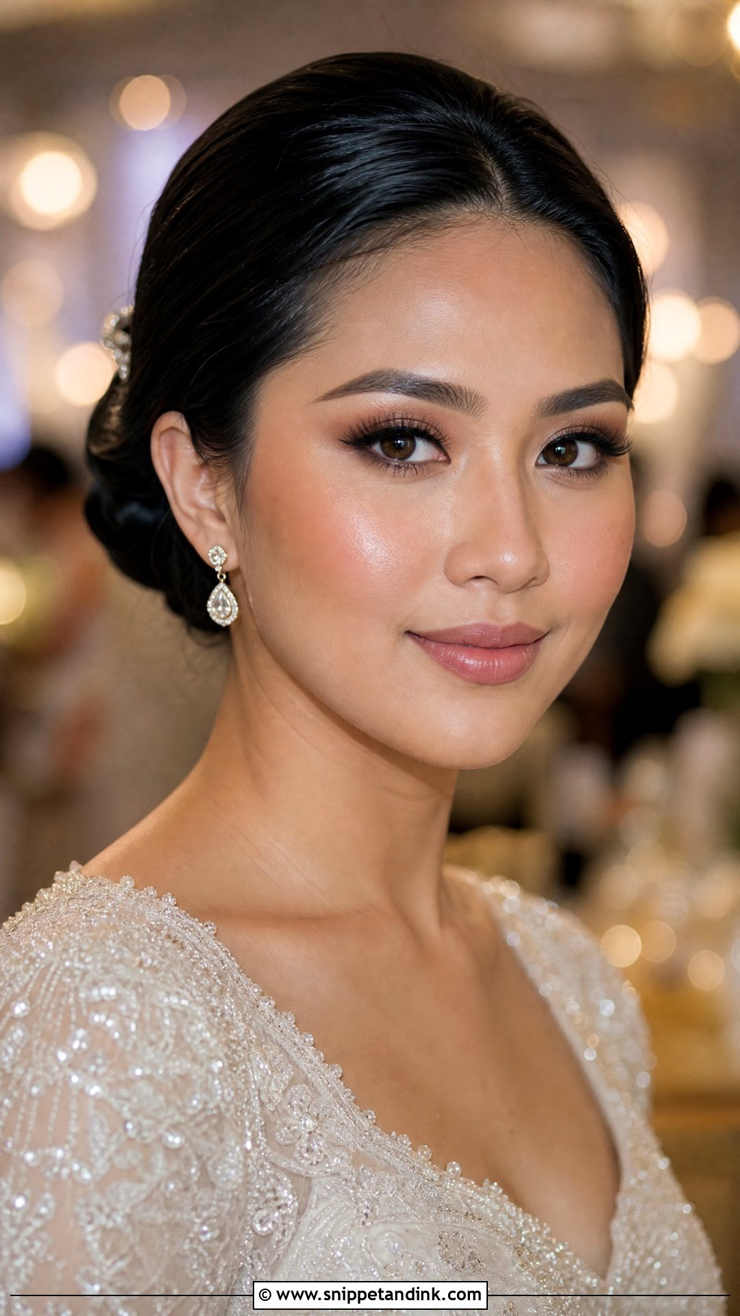 Filipino Bridal Makeup With Brown Smokey Eye - Snippet and Ink - 20 Filipino Asian Bridal Makeup Ideas