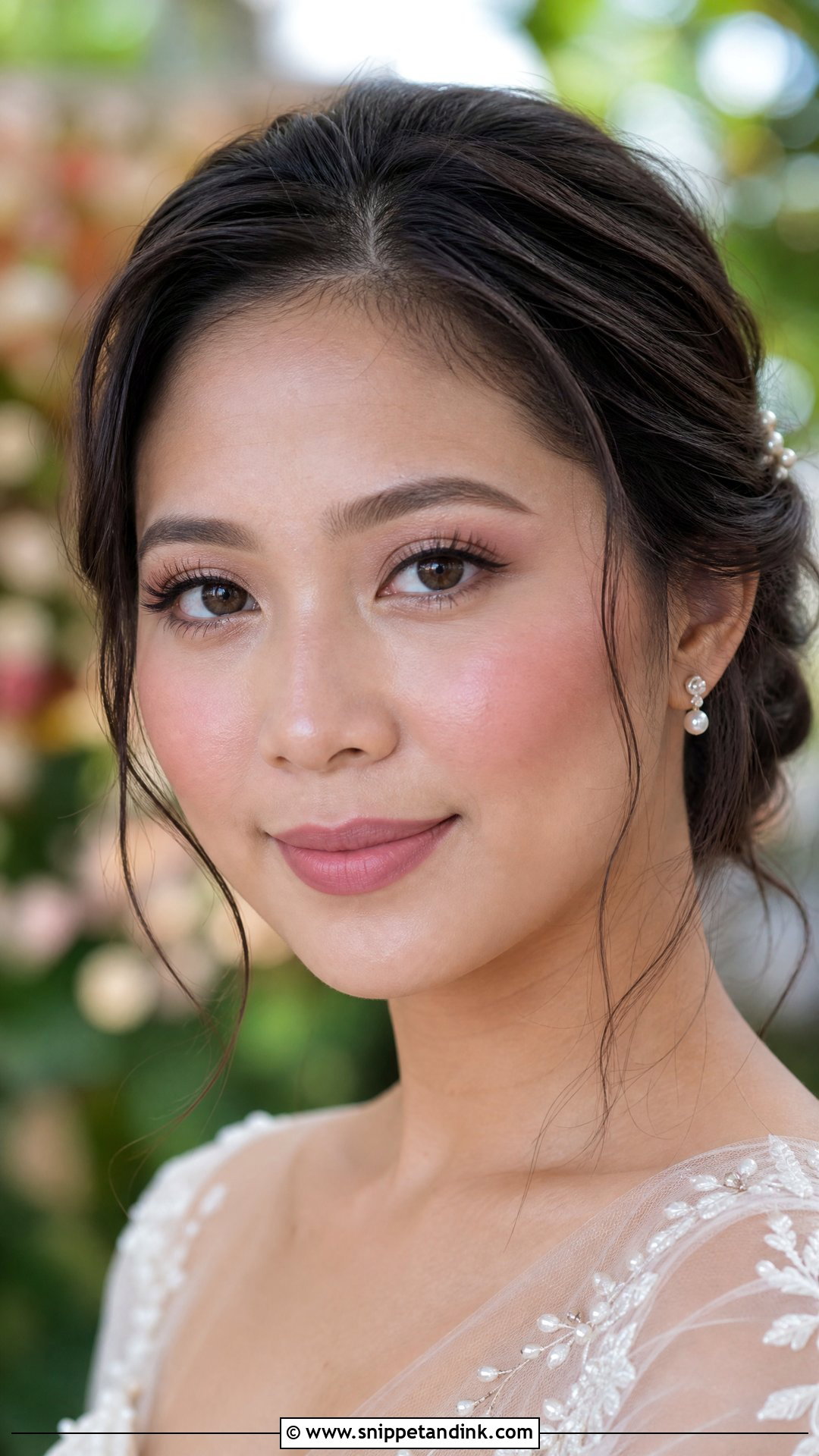 Filipino Bridal Makeup With Pink Blush - Snippet and Ink - 20 Filipino Asian Bridal Makeup Ideas