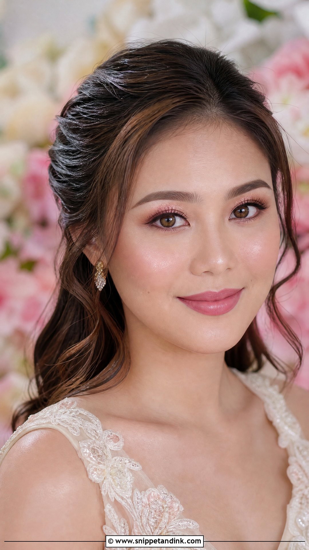 Filipino Bridal Makeup With Rose Gold Eyes - Snippet and Ink - 20 Filipino Asian Bridal Makeup Ideas