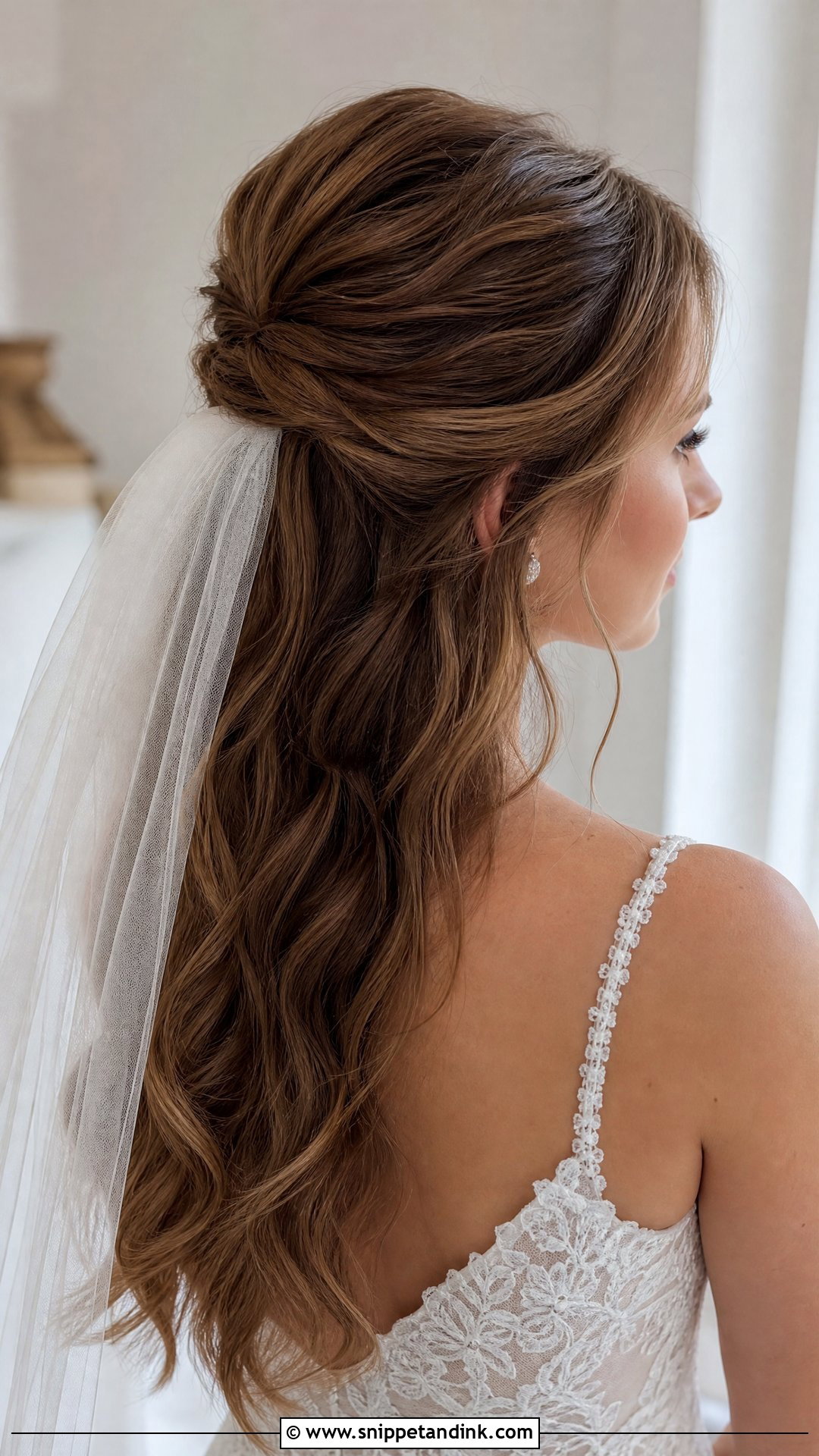 Fine Hair Half Up Half Down - Snippet and Ink - 15 Fine Hair Bridal Styles