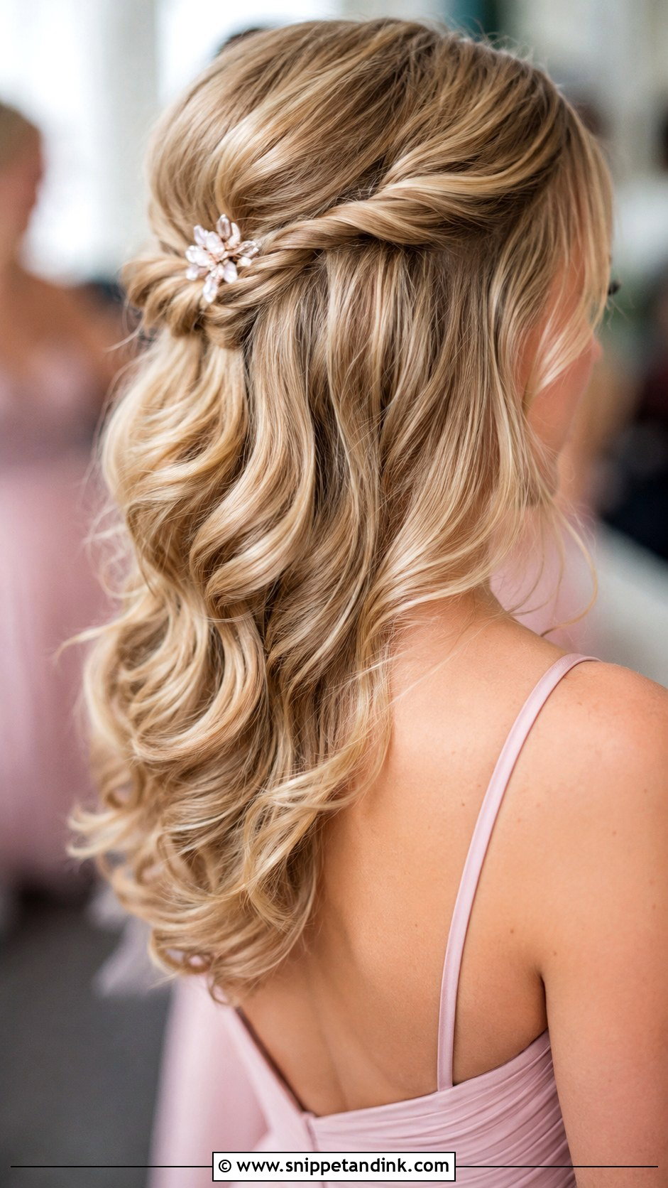 Fine Hair Half Up Waves - Snippet and Ink - 20 Bridesmaid Hairstyles Fine Hair