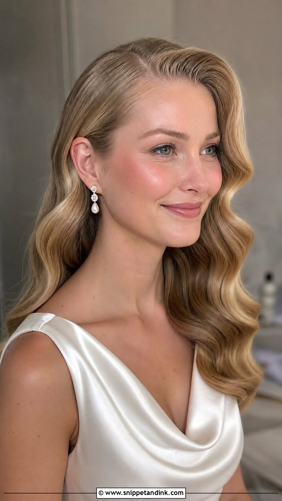 Fine Hair Hollywood Waves - Snippet and Ink - 15 Fine Hair Bridal Styles