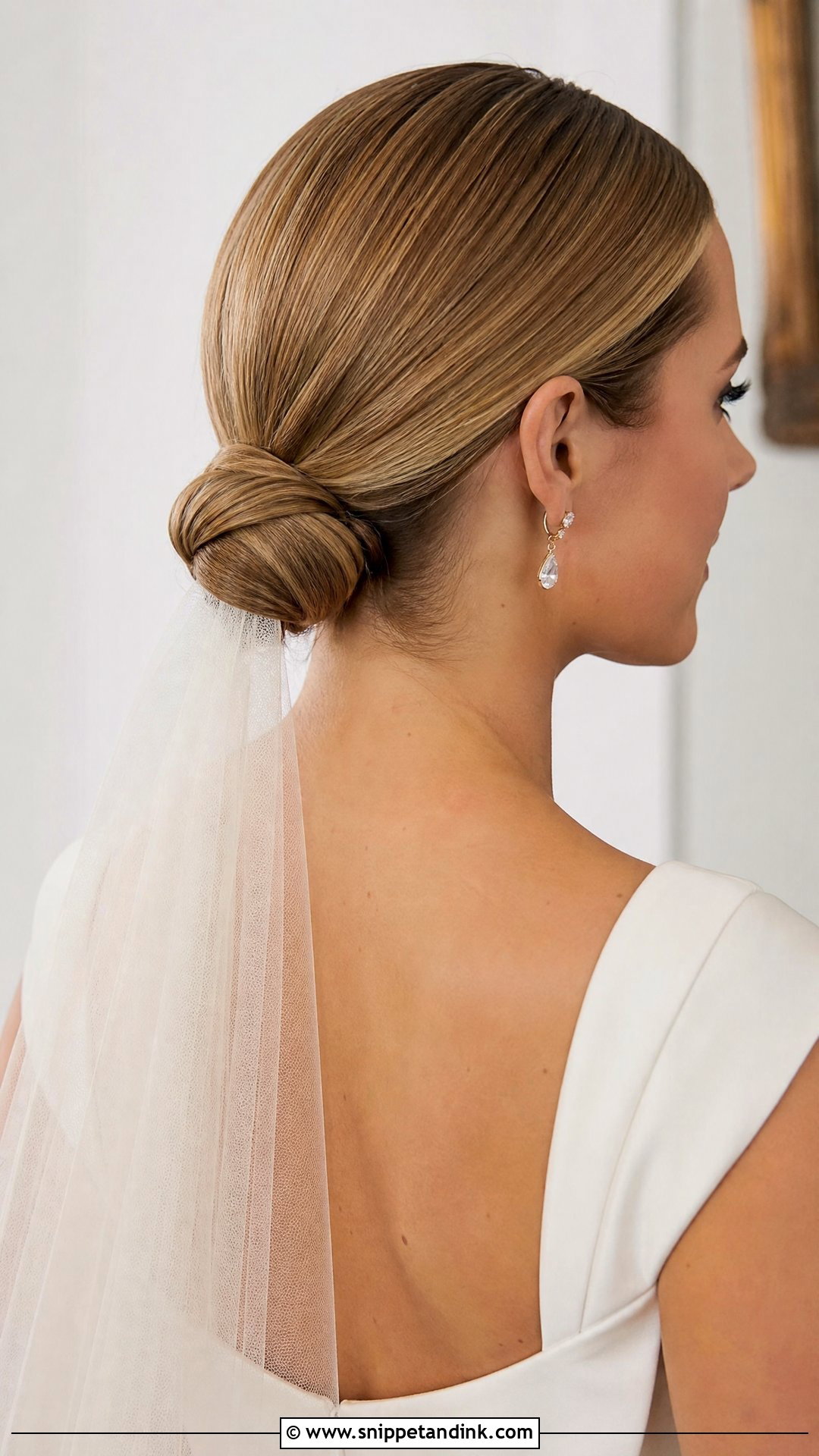Fine Hair Sleek Chignon - Snippet and Ink - 15 Fine Hair Bridal Styles