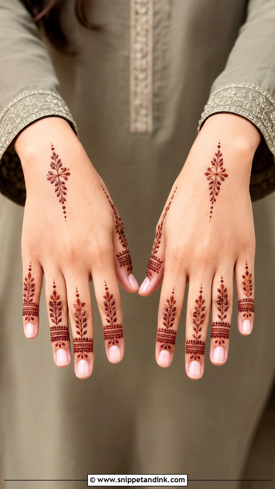 Finger Back Hand Mehndi Design - Snippet and Ink - 30 Simple Back Hand Mehndi Design Ideas