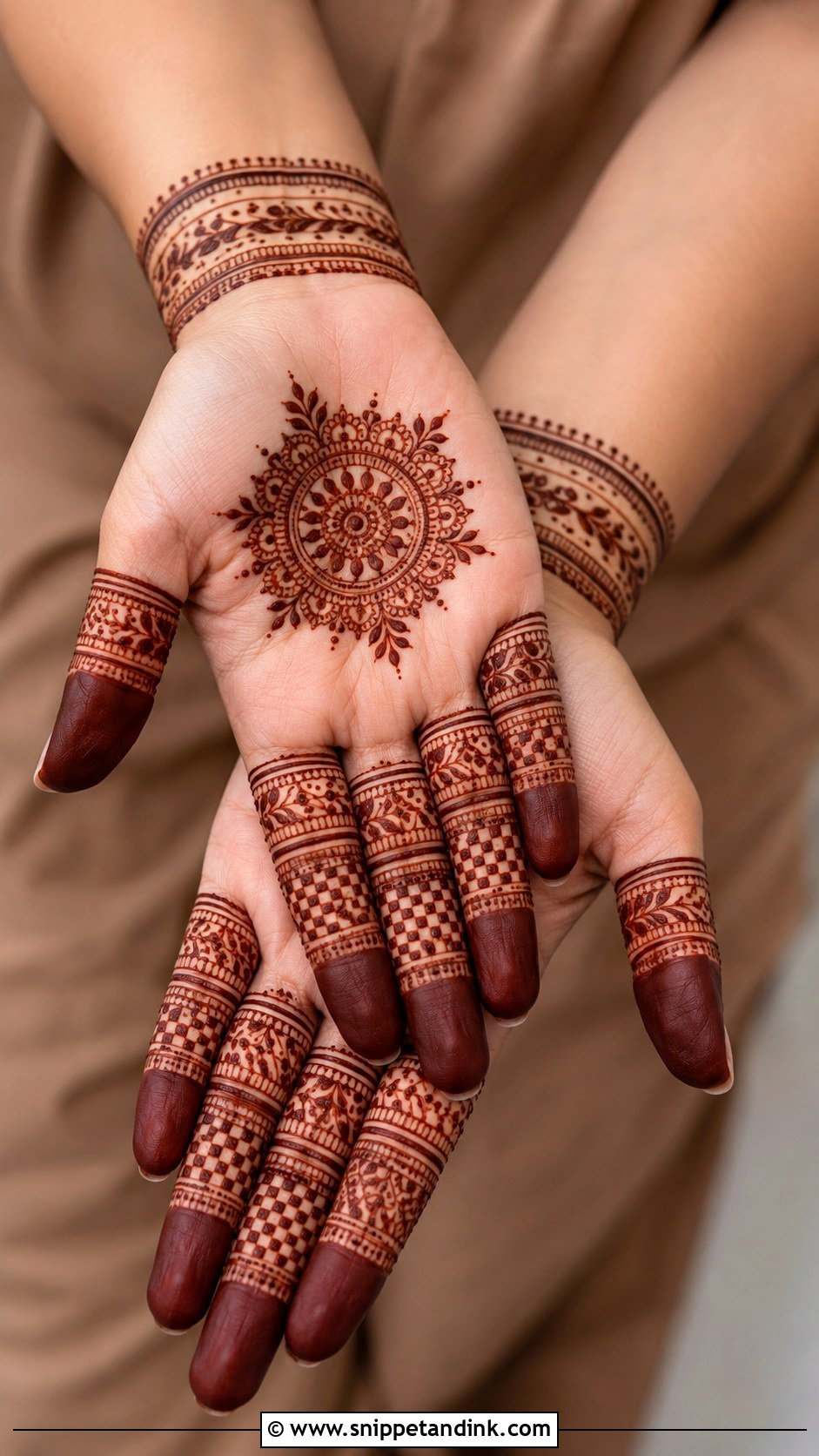 Finger Bharwa Mehndi Design - Snippet and Ink - 30 Bharwa Mehndi Designs