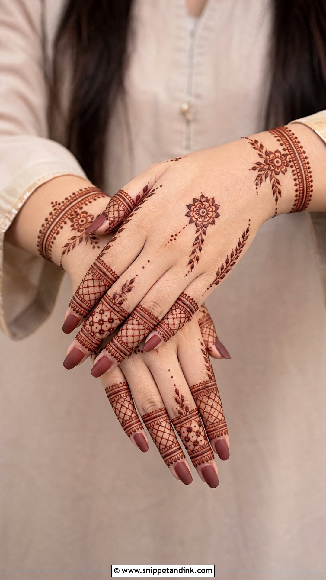 Finger Bridal Back Hand Mehndi Design - Snippet and Ink - 20 Latest Bridal Back Side Mehndi Design Ideas