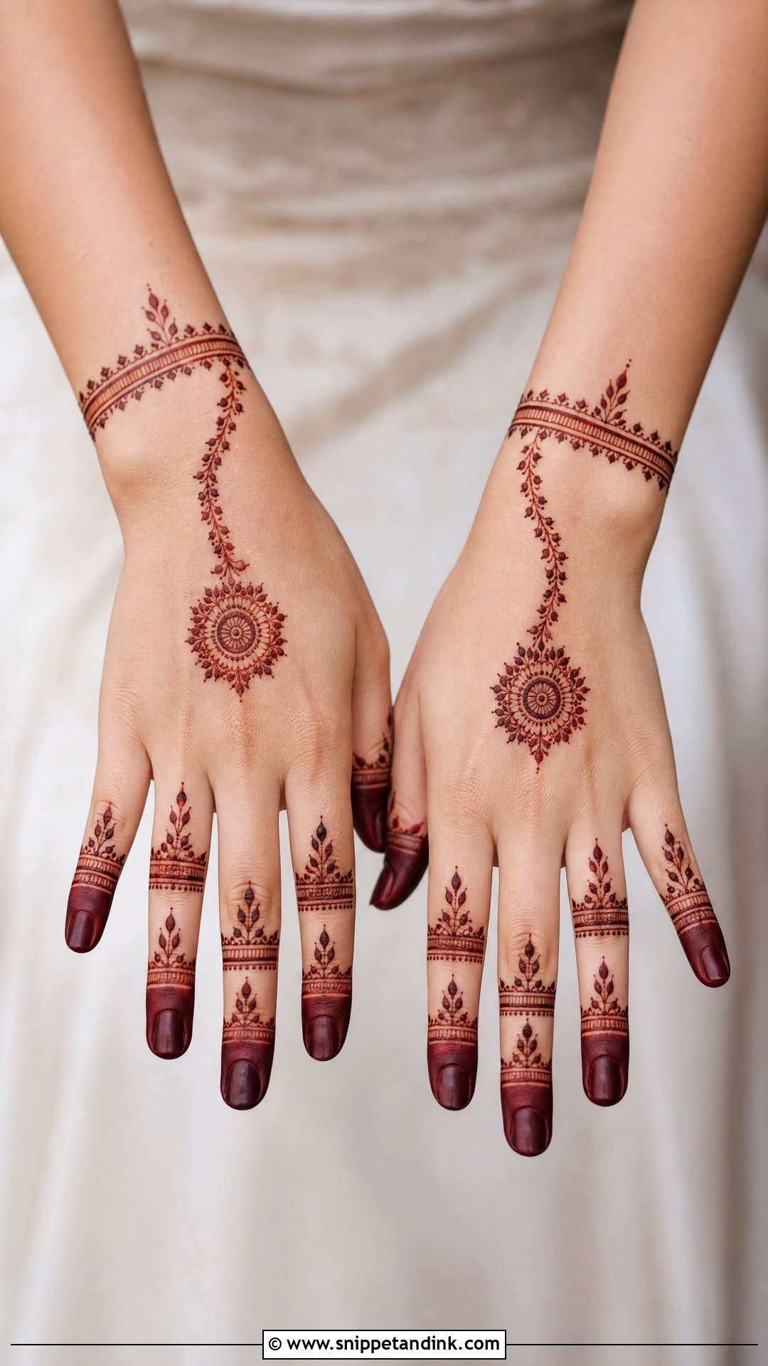 Finger Bridal Back Side Mehndi Design - Snippet and Ink - 20 Bridal Back Side Mehndi Design Ideas
