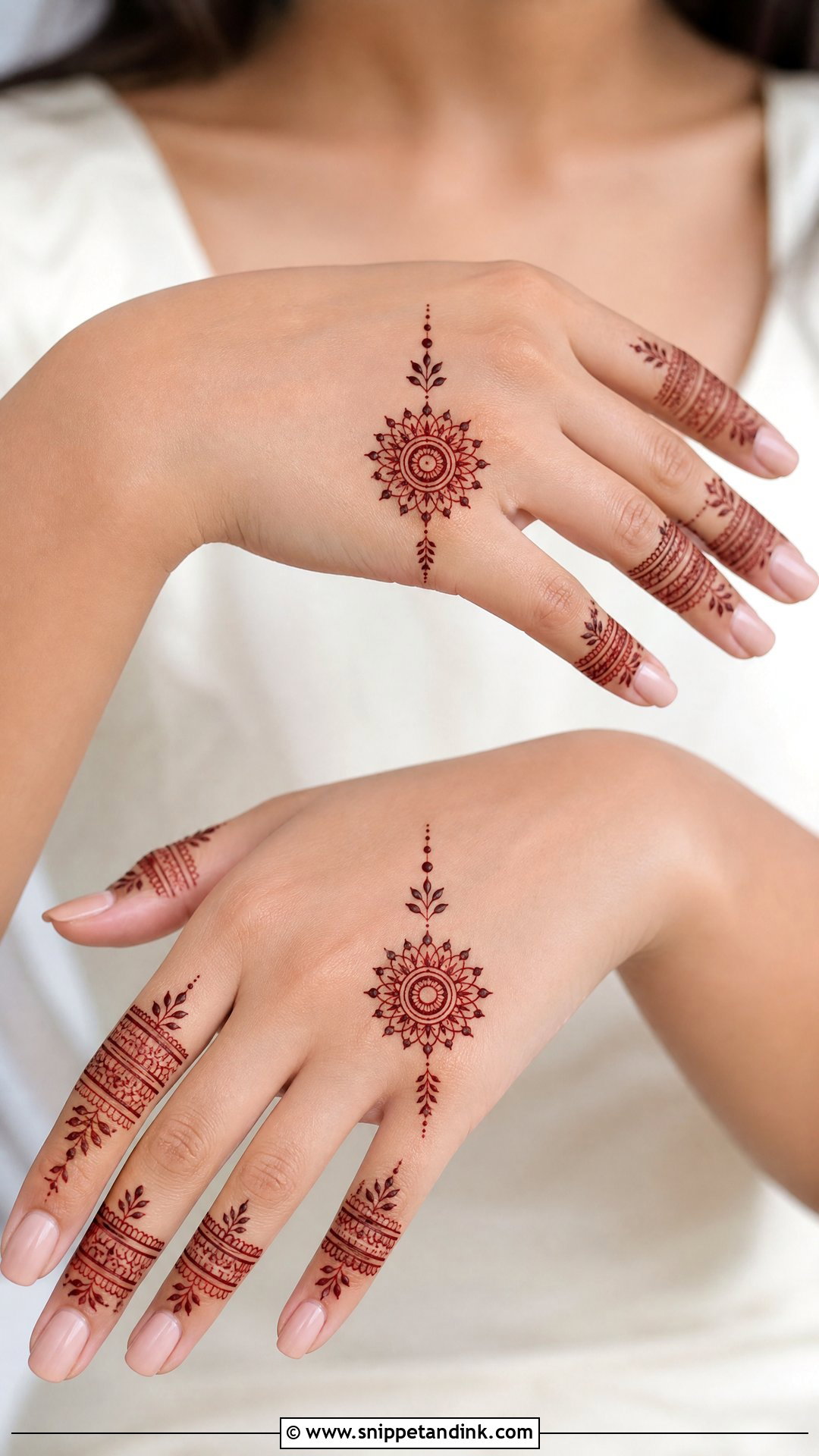 Finger Bridal Khafif Mehndi Design - Snippet and Ink - 20 Bridal Khafif Mehndi Designs