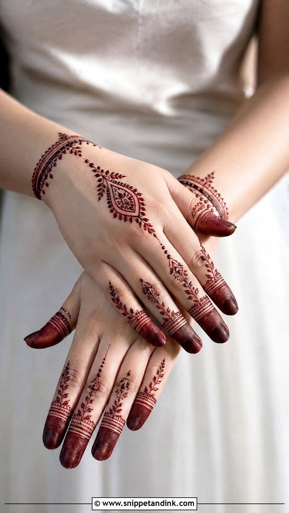 Finger Bridal Mehndi Back Hand - Snippet and Ink - 30 Bridal Mehndi Designs Back Hands Brides