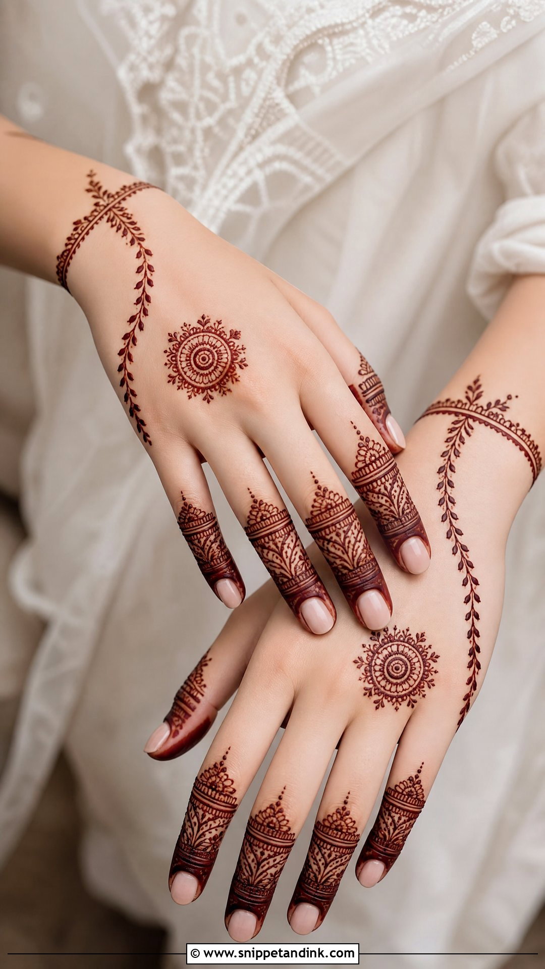 Finger Bridal Mehndi Design - Snippet and Ink - 30 Mehndi Design for Bride Ideas