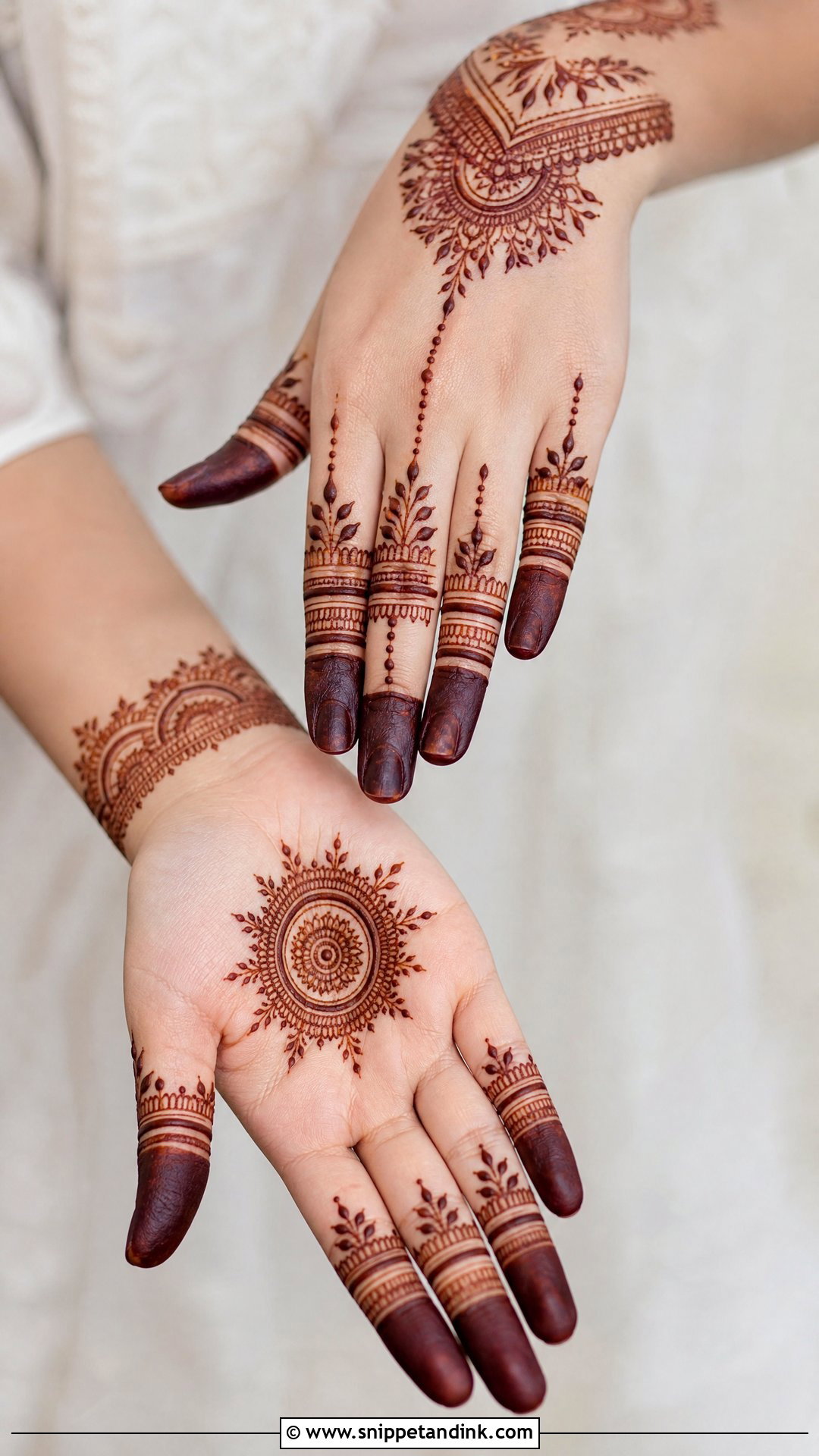 Finger Bridal Mehndi Design - Snippet and Ink - 20 Bridal Henna (Mehndi) Design Ideas