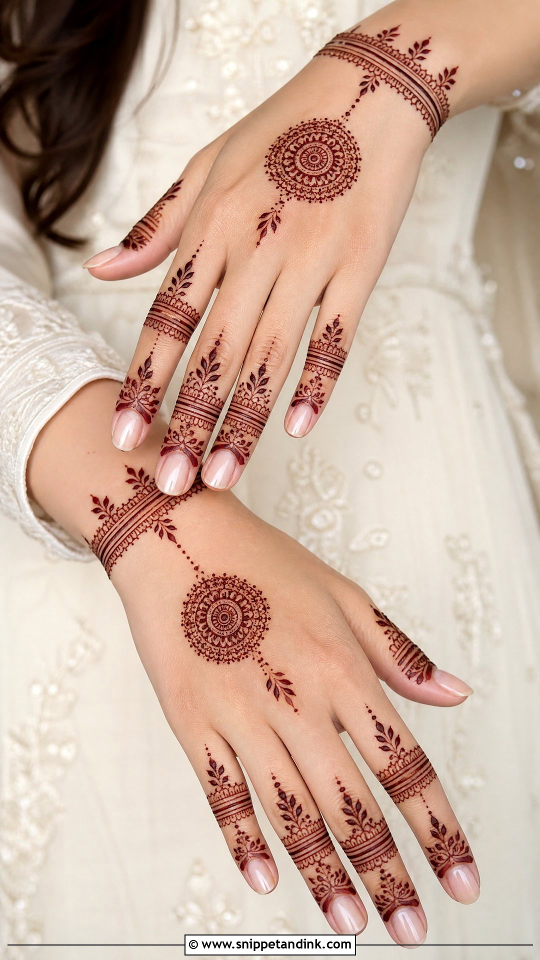 Finger Bridal Mehndi For Embroidered Dress - Snippet and Ink - 20 Bridal Mehndi Designs Dress