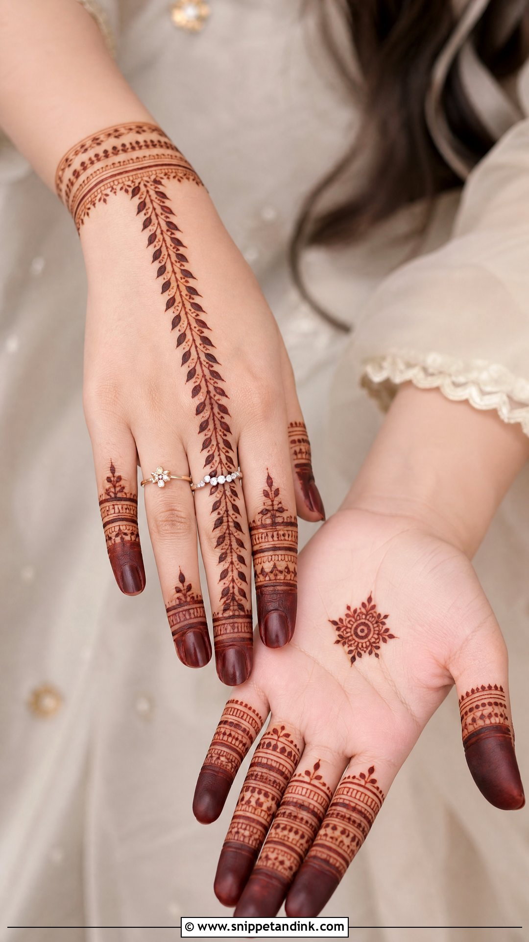Finger Bridal Sister Mehndi Design - Snippet and Ink - 25 Bridal Sister Mehndi Design Ideas