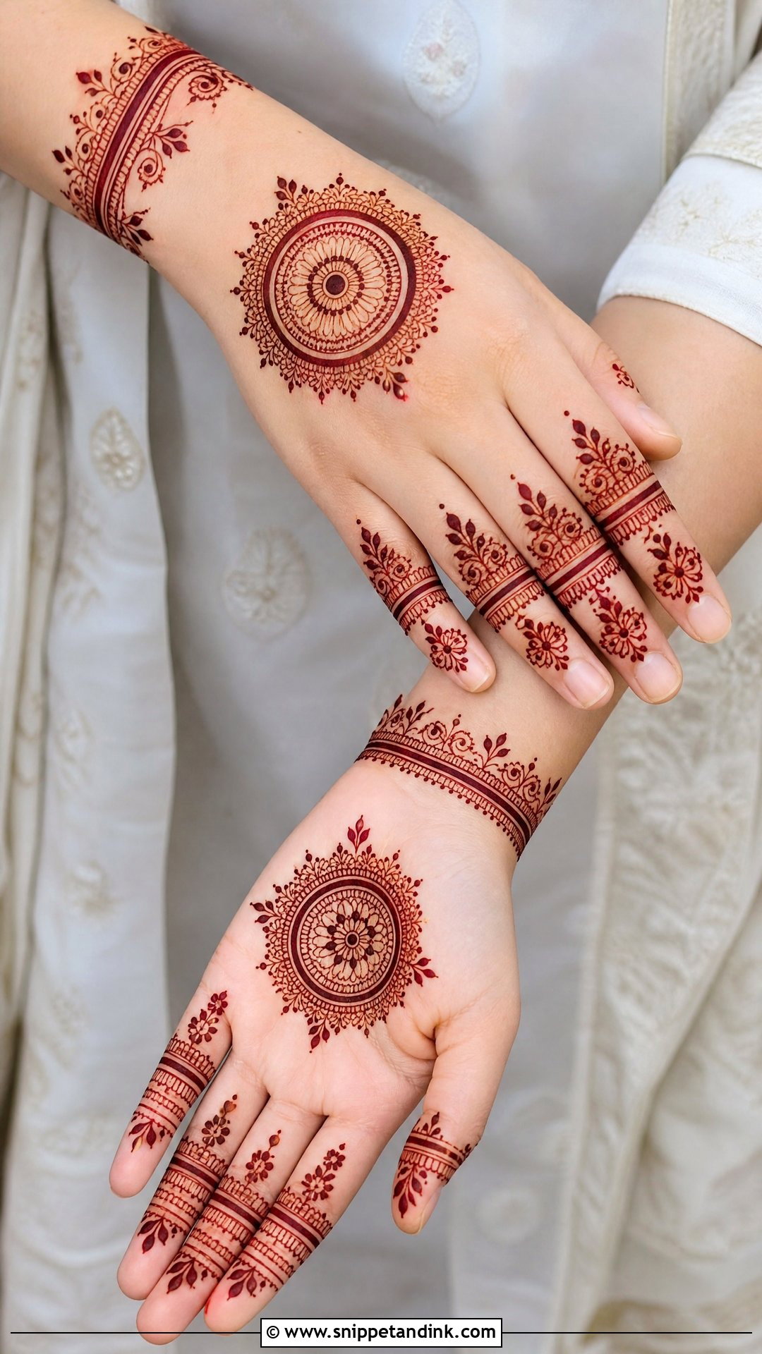 Finger Engagement Mehendi Design - Snippet and Ink - 30 Engagement Mehendi Design Hands Ideas