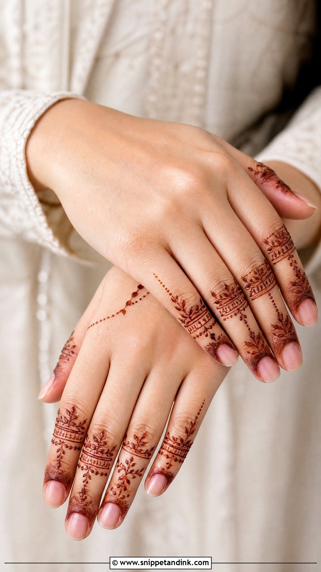 Finger Engagement Mehndi Design - Snippet and Ink - 20 Simple Engagement Mehndi Ideas