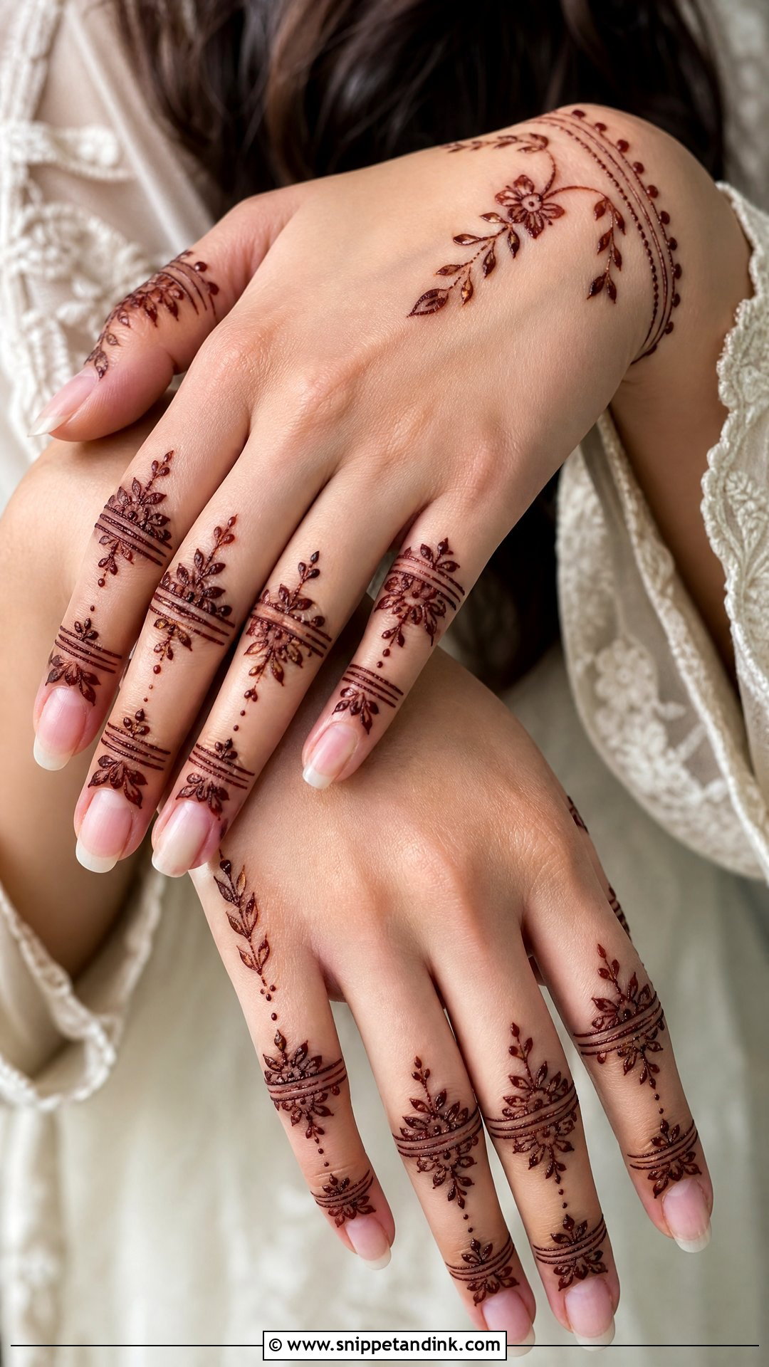 Finger Engagement Mehndi Design - Snippet and Ink - 25 Mehndi Designs for Engagement
